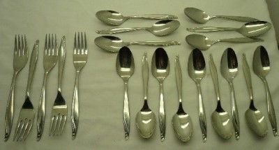 Oneida Wm A Rogers Stainless SURF CLUB 33pc Odd Lot USA Vintage USA 