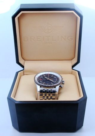 Mens Breitling Navitimer World Automatic Stainless Steel Chronograph 