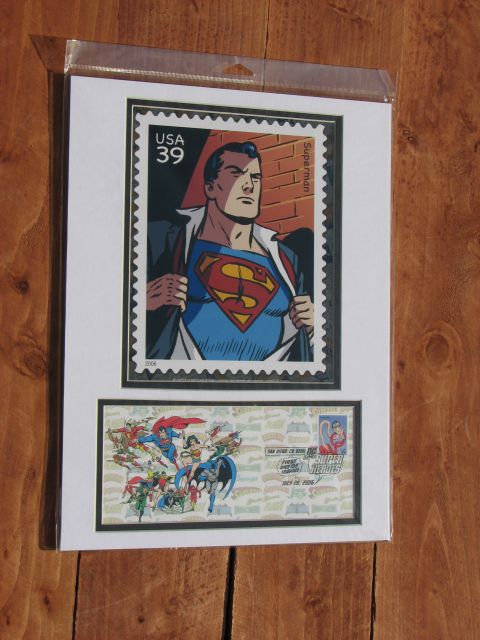 Superman Matted First Day Issue Stamp Limited Edition New  