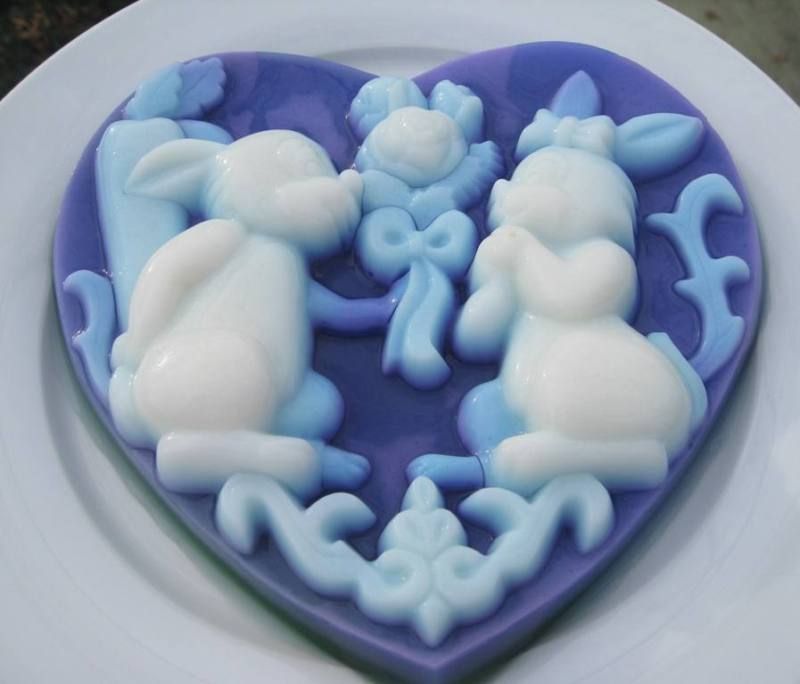 Jello Mold bunnies # 26 , Khuon rau cau, Dong Suong  