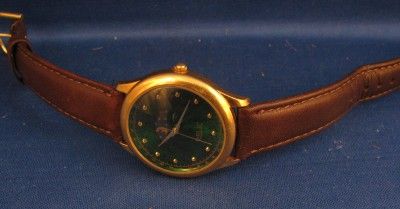 RARE MENS SUN AND MOON RELIC QUARTZ WATCH MUST L@@KUNIQUE GREEN 