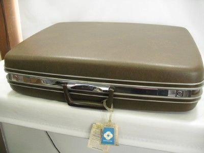 vtg NOS Samsonite Silhouette Two Suiter Suitcase Deep Olive Hard Side 