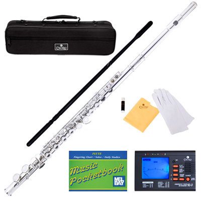 NEW NICKEL/SILVER SCHOOL BAND STUDENT C FLUTE w/Split E  