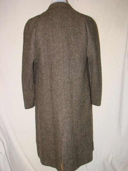   HARRIS TWEED OVERCOAT Sz 42 Multi Color Fleck UNION MADE in USA  