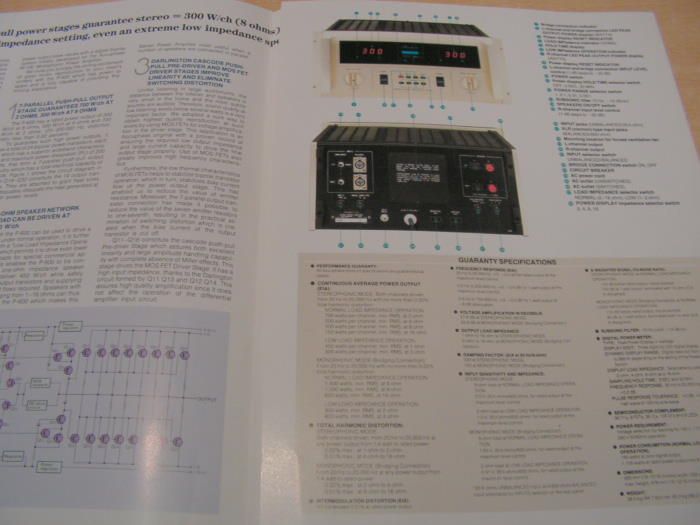 Vintage brochure Accuphase P600 Amplifier original P 600 in english 