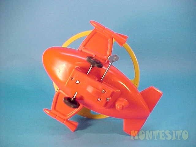 VINTAGE SPACE SHIP WIND UP TIN & PLASTIC TAIWAN 1970s  