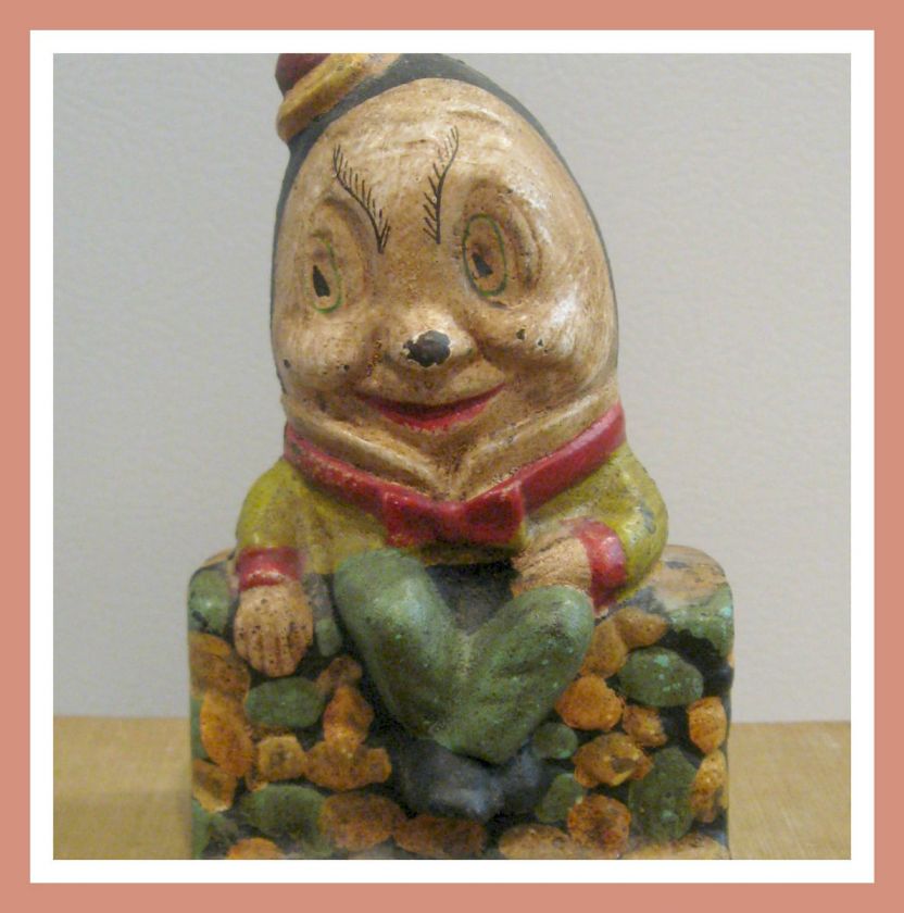 Folk Art Primitive Iron Humpty Dumpty Bank  