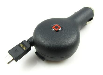 RETRACTABLE CAR CHARGER BLACKBERRY TORCH 9860 9850 9810 9800 PHONE 