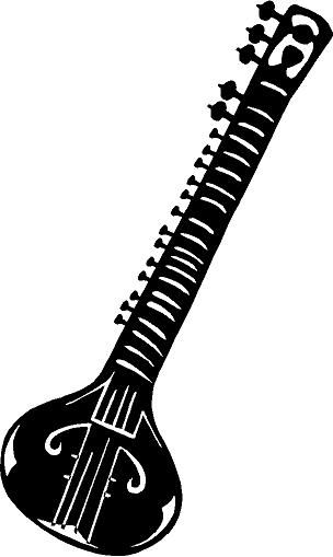 Sitar Vinyl Decal Car Truck Bike Window Sticker  