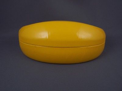 Yellow hard clamshell eyeglass sunglass case holder BIG  