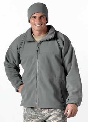   POLAR FLEECE JACKET/ LINER EXTREME COLD WEATHER DURABLE ARMY  