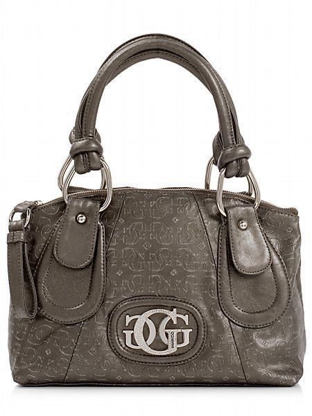 GUESS NEW YORK SATCHEL PEWTER COLOR VERY RARE 2010  