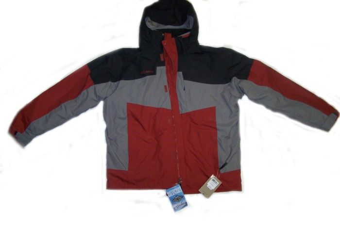 Columbia Omni Tech Mens Bugaboo Parka Jacket Red/Black NWT  