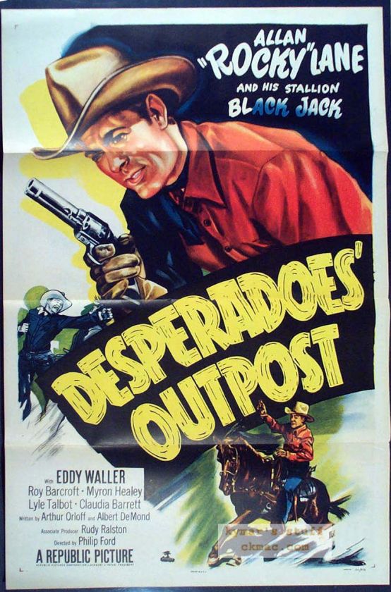 DESPERADOES OUTPOST Rocky Lane 1sheet Poster  