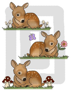 WOODLAND DEER NURSERY BABY WALL BORDER STICKERS DECALS  