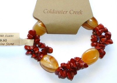 COLDWATER CREEK Stretch BRACELET Semi Precious Stones  