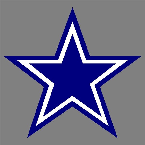 Blue Cowboys Star Logo Car Truck Decal Window Sticker  