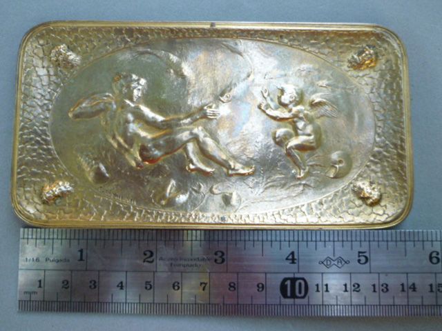 Levillain Bronze Signed Car Tray Dish French Antique  