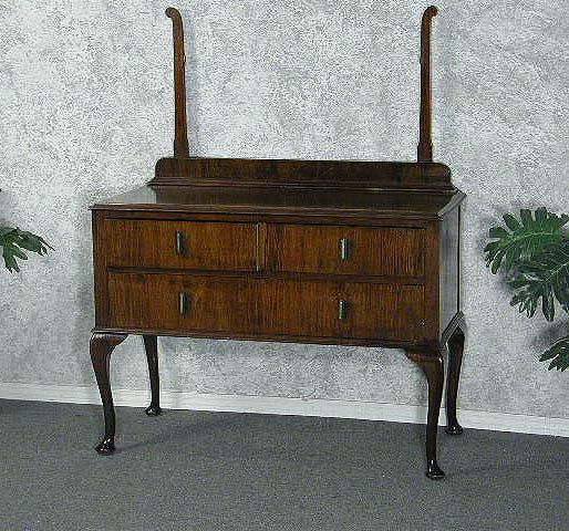 Antique Walnut Vanity Chest Dressing Table  