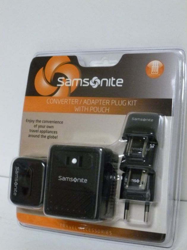 BRAND NEW Samsonite Converter/Adapter Plug Kit With Pouch Travel 