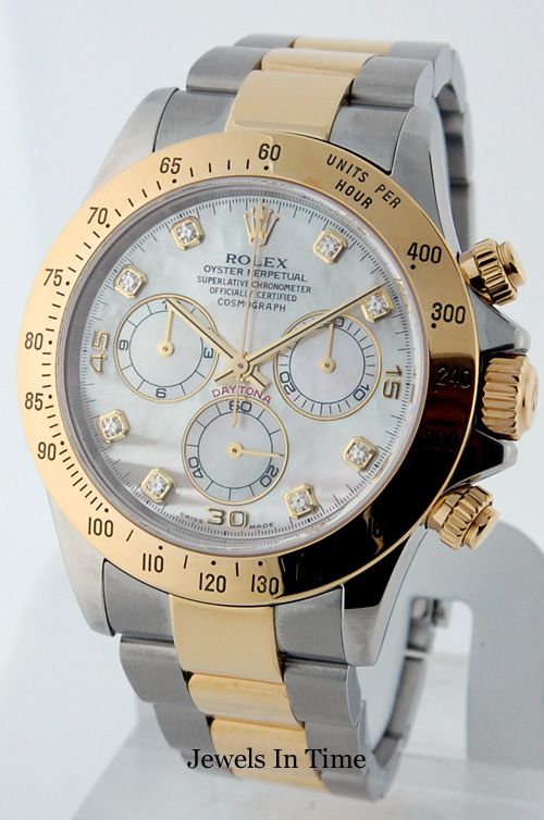 Rolex Daytona 116523 D 18k & SS MOP Diamond Dial  