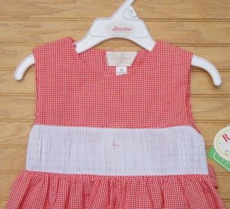 Boutique ROSALINA Orange Petite Check Ready to Smock Sundress Dress Sz 