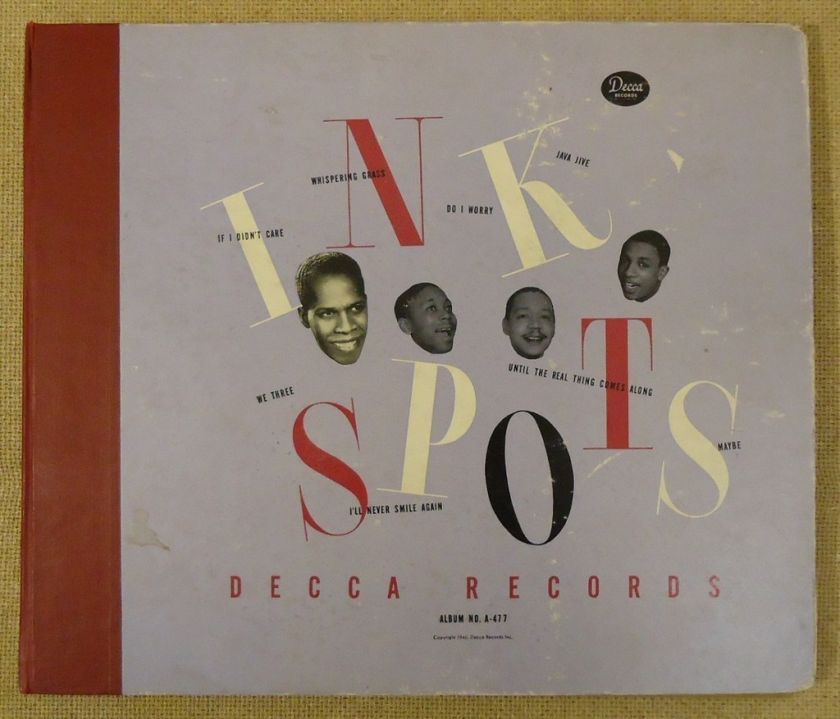 Decca Ink Spots A477 1946 Record Albums Qty 4  