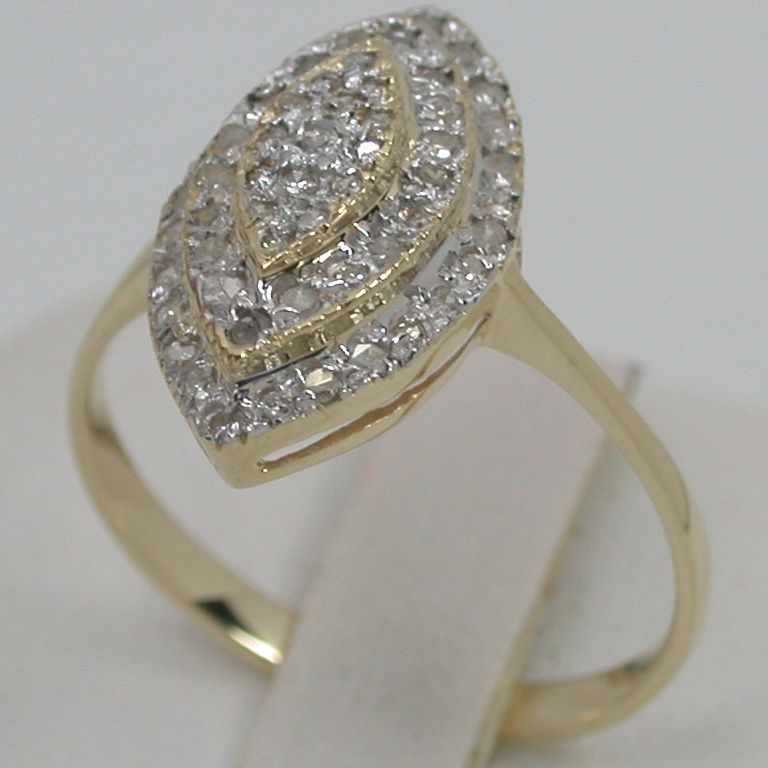 62 CARATS 14K SOLID YELLOW GOLD NATURAL WHITE DIAMOND CLUSTER RING 