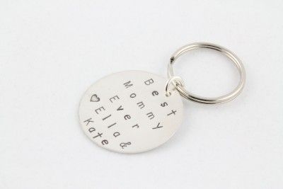 Keychain Key Ring Sterling Silver Unisex Personalized  