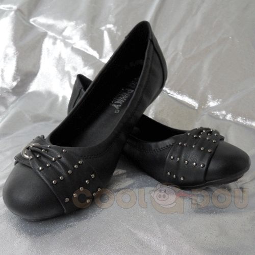 New Womens Fashion Casual Flats Shoes Black EMILY 18 All Size  