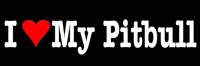 love My Pitbull heart dog pit bull Decal/Sticker  
