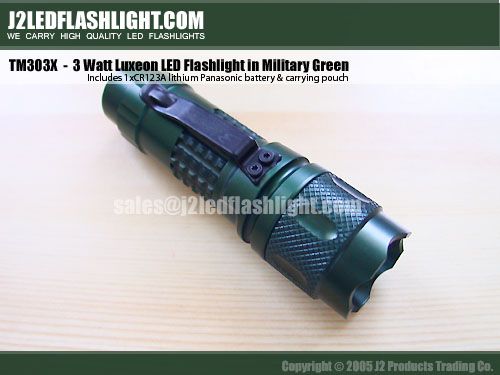 Nuwai tm303x Q3 Luxeon LED Flashlight , Green  