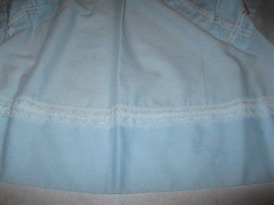 VINTAGE BLUE COTTON HALF HOSTESS APRON  