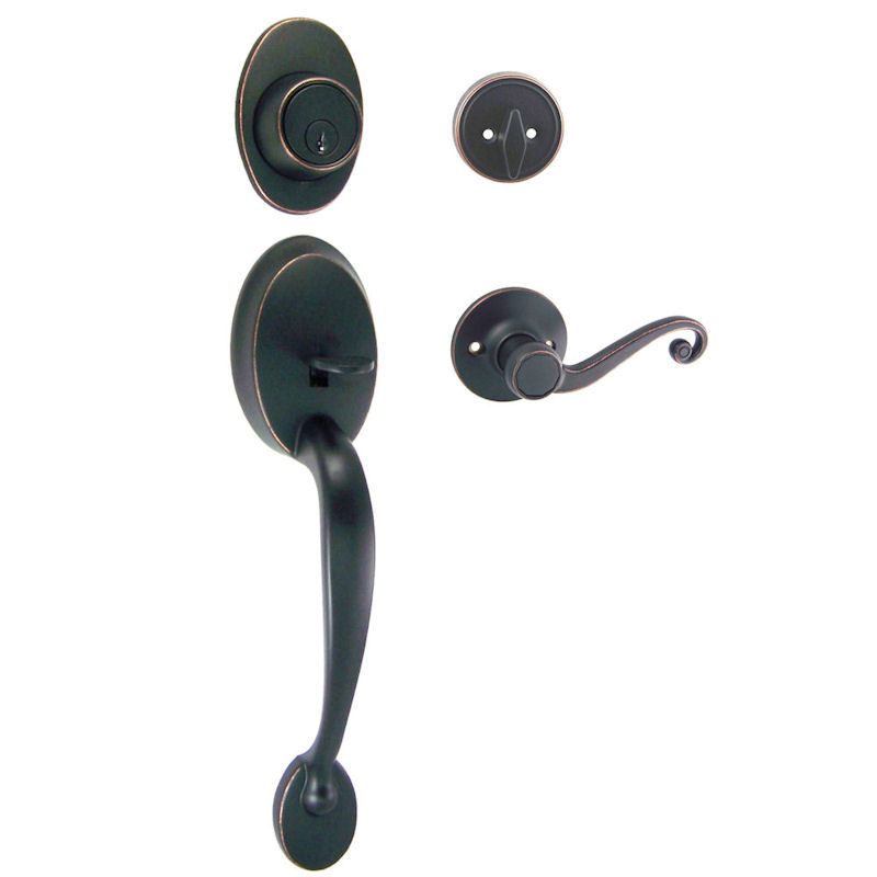 Livingston Oil Rubbed Bronze Door Lever Knob Hardware  