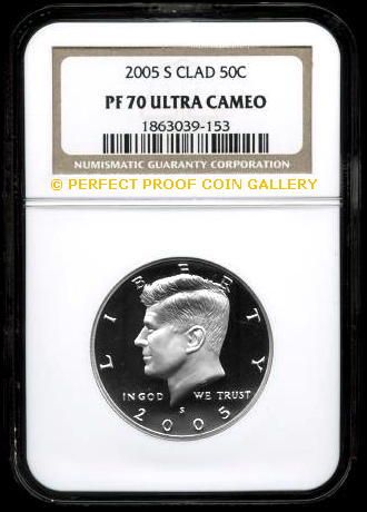 NGC PF70 UC 2005 S CLAD KENNEDY HALF PF 70  