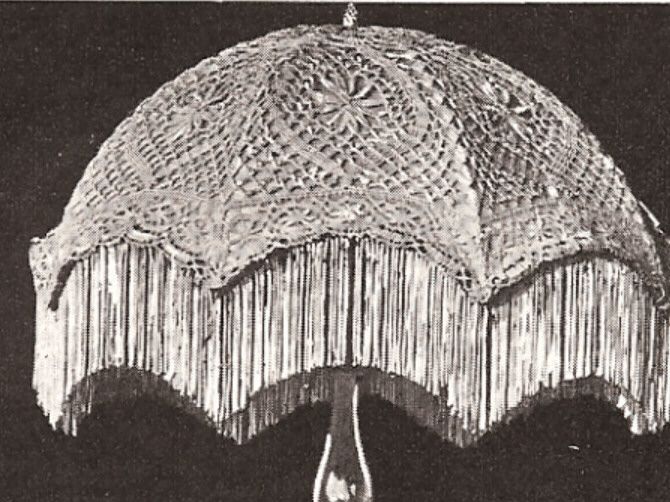 Vintage Antique 1916 Crochet Lampshade Shade PATTERN  