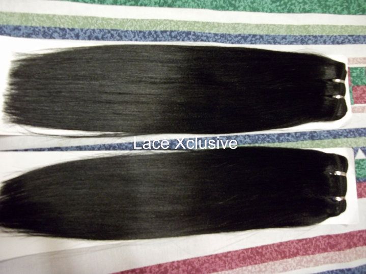 VIRGIN INDIAN REMY HAIR WEFT 200GRAMS Straight TWO packs  