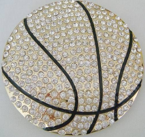 Rhinestone Basket Ball Sports Belt Buckle Wholesale 116  