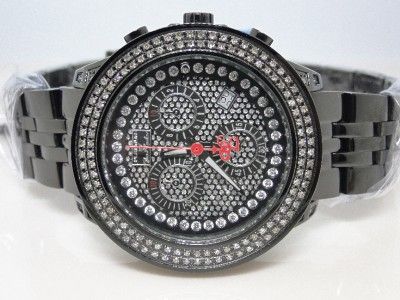 LADIES BRAND NEW BLACK METAL PLATINUM JOE RODEO/JOJO DIAMOND WATCH 1 