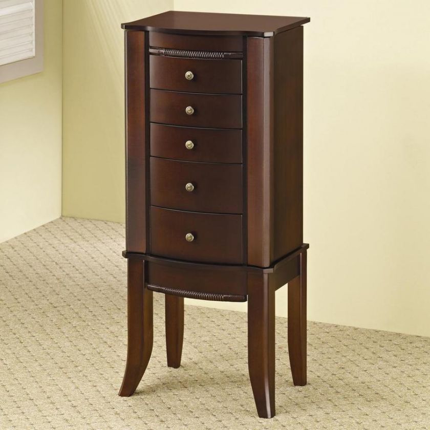 Jewelry Armoire,Cherry 17x12x40h Coaster #900142  