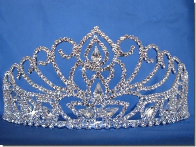 Bridal Wedding Crown Veil Pageant Homecoming Prom Crystal Tiara D8598 