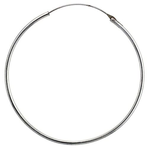 1mm Sterling Silver Endless Hoop Earrings 45mm He145  