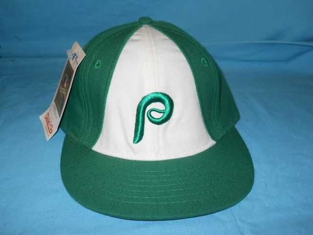 81 PHILADELPHIA PHILLIES GREEN MITCHELL NESS HAT 7  