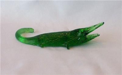 PILGRAM GLASS GREEN ALLIGATOR  