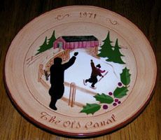 plate The Old Canal 1971 Glen View Pottery  