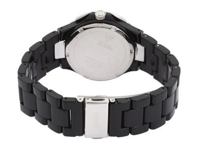 BRAND NEW GUESS PRISM CRYSTAL POLYCARB BLACK LADIES WATCH U95198L2 