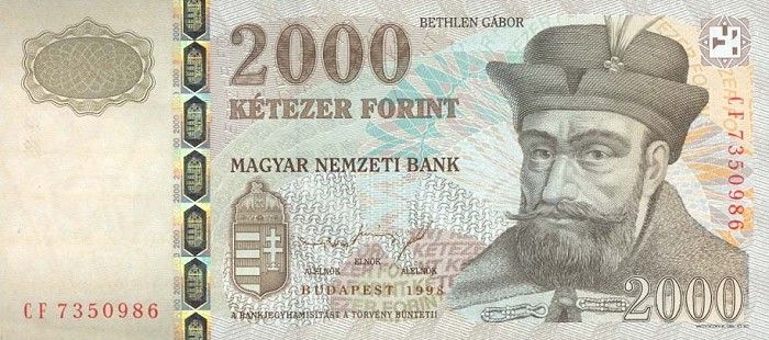 HUNGARY █ 2000 █ 2,000 Forint █ 1998 █ P 181 █ UNC  