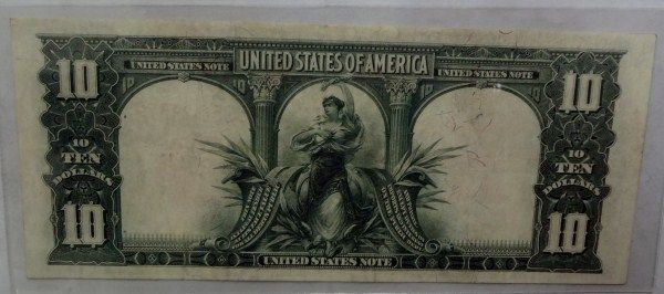 1901 $10.00 BUFFALO NOTE BEAUTIFUL XF AU MOST WOULD CALL AU+  