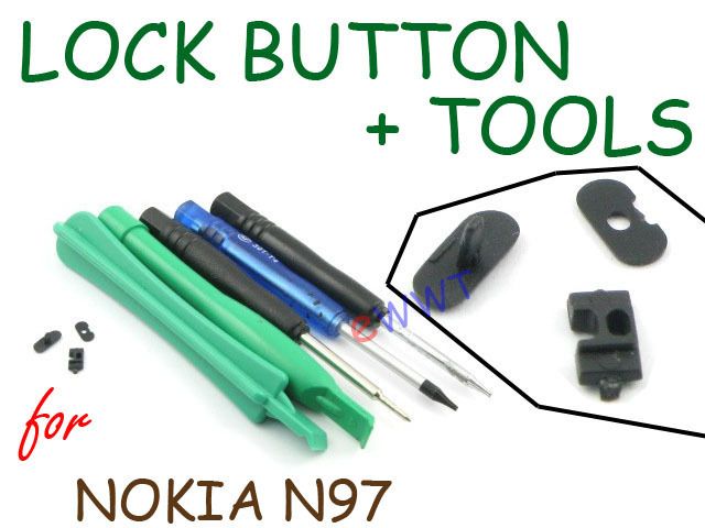 for Nokia N97 Side Switch Lock Key Button Black + Tools  