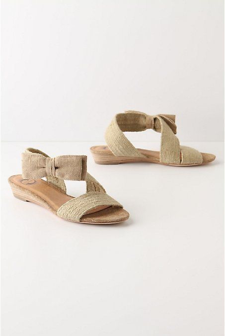   Textured Bowtie Sandals By Lucky Penny Org.$88.00 NIB (FL)  